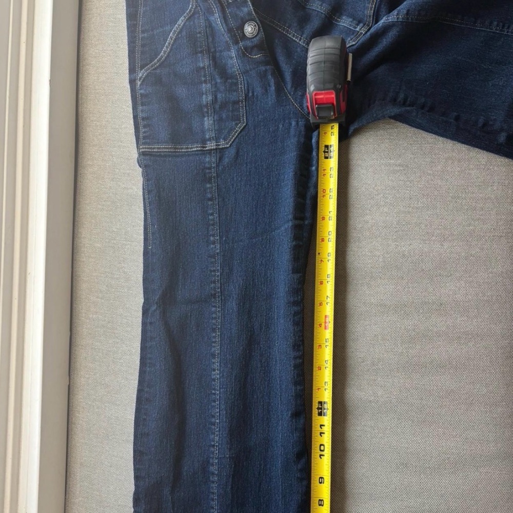 cinq a sept Dark Blue High-Rise Jeans with Front Seam Detail - Picture 4 of 5